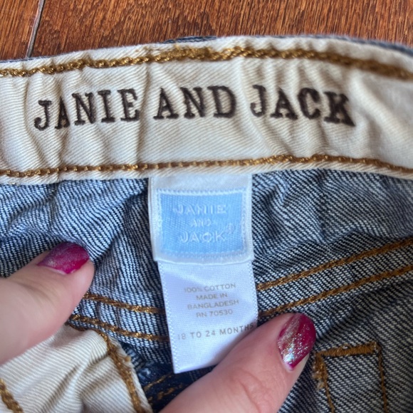 Boy Bundle/Lot. Navy Puffer Vest, Jeans, & White/Red Romper. SZ 18-24 mos. - Picture 5 of 7